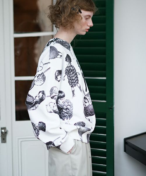 AHCAHCUM あちゃちゅむ お花の体スウェット[01-203-0704]