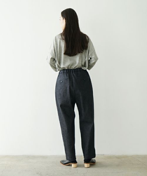 パンツ mochi Mochi モチ denim tapered easy pants デニムテーパードパンツ