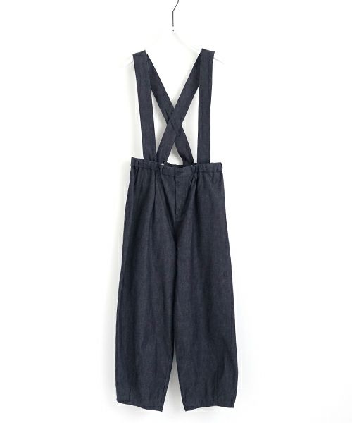 Mochi モチ suspenders denim cropped pants デニムパンツ