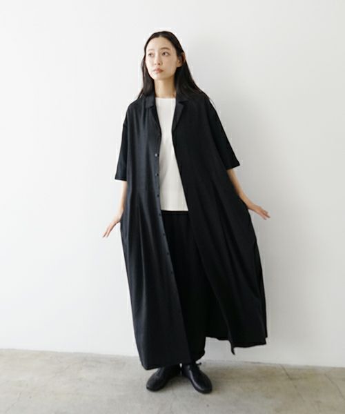 新品　ナルシス　黒　モード　半袖コート　ワンピ　羽織り　オーバーサイズ　ブラック 楽天市場】前後2wayで着用可能！ワンピースコート ロング