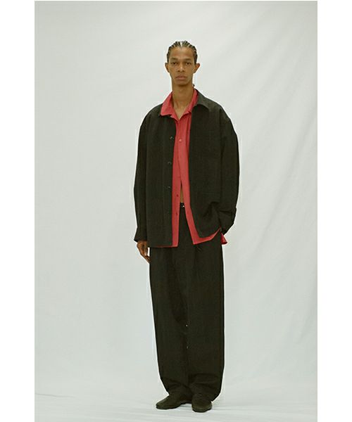  YOKO SAKAMOTOヨーコサカモトDOUBLE PLEATED EASY PANTS [BLACK] YS - 25SS - 42