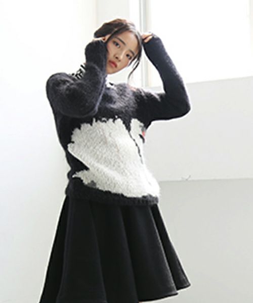 Maiami/マイアミ スワンルニット black
