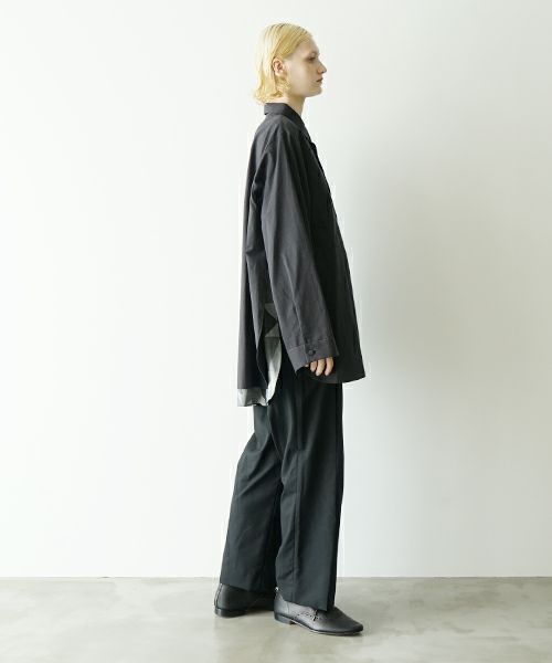 VU ヴウ two slit shirt  [BLACK×PATTERN] vu-sht-004