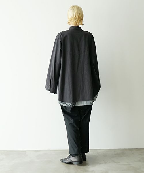 VU ヴウ two slit shirt  [BLACK×PATTERN] vu-sht-004