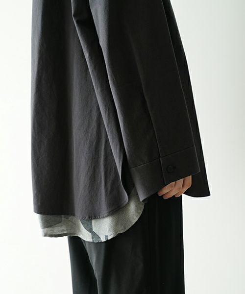 VU ヴウ two slit shirt  [BLACK×PATTERN] vu-sht-004
