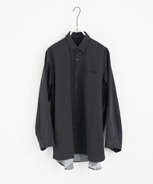 VU ヴウ two slit shirt  [BLACK×PATTERN] vu-sht-004