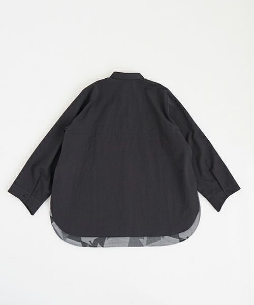 VU ヴウ two slit shirt  [BLACK×PATTERN] vu-sht-004