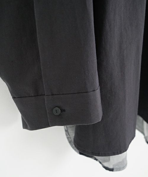 VU ヴウ two slit shirt  [BLACK×PATTERN] vu-sht-004