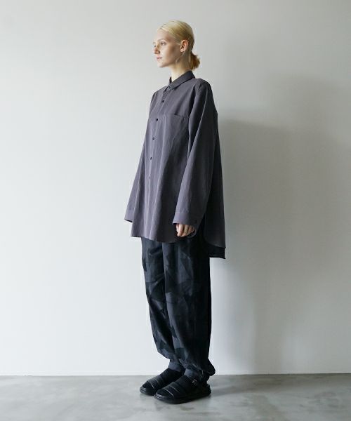 VU ヴウ two slit shirt  [CHARCOAL×PATTERN] vu-sht-004