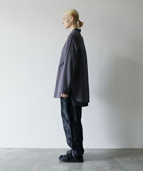 VU ヴウ two slit shirt  [CHARCOAL×PATTERN] vu-sht-004