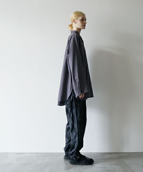 VU ヴウ two slit shirt  [CHARCOAL×PATTERN] vu-sht-004