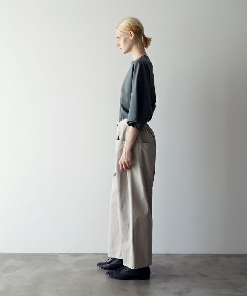 VU ヴウ 5 poket wide cropped pants [CHALK] vu-pnt-007