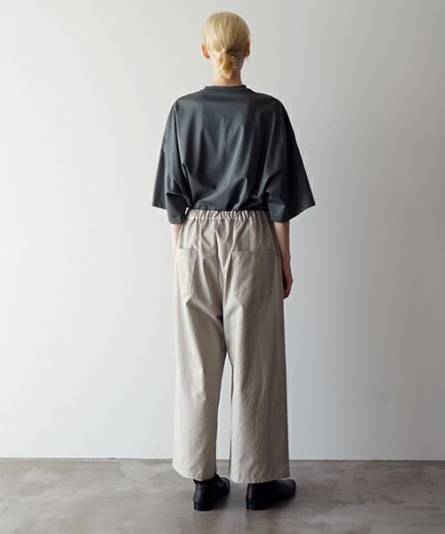 VU ヴウ 5 poket wide cropped pants [CHALK] vu-pnt-007