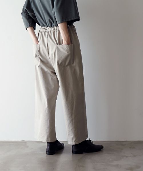 VU ヴウ 5 poket wide cropped pants [CHALK] vu-pnt-007