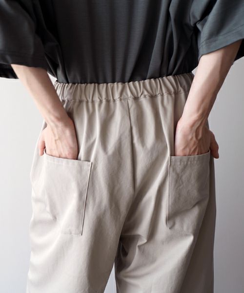 VU ヴウ 5 poket wide cropped pants [CHALK] vu-pnt-007