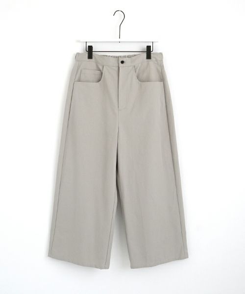 VU ヴウ 5 poket wide cropped pants [CHALK] vu-pnt-007