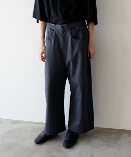 VU ヴウ 5 poket wide cropped pants [GRAPHITE] vu-pnt-007