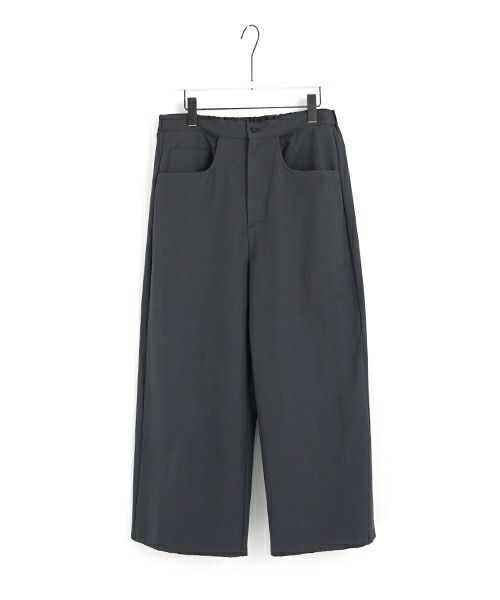 VU ヴウ 5 poket wide cropped pants [GRAPHITE] vu-pnt-007