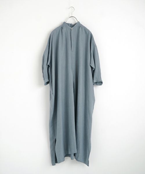 suzuki takayukiスズキタカユキpeasant dress I esain blue　[S251-03]