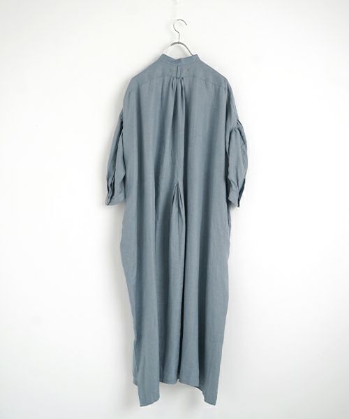 suzuki takayukiスズキタカユキpeasant dress I esain blue　[S251-03]