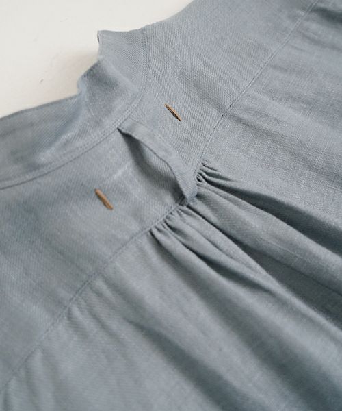 suzuki takayukiスズキタカユキpeasant dress I esain blue　[S251-03]