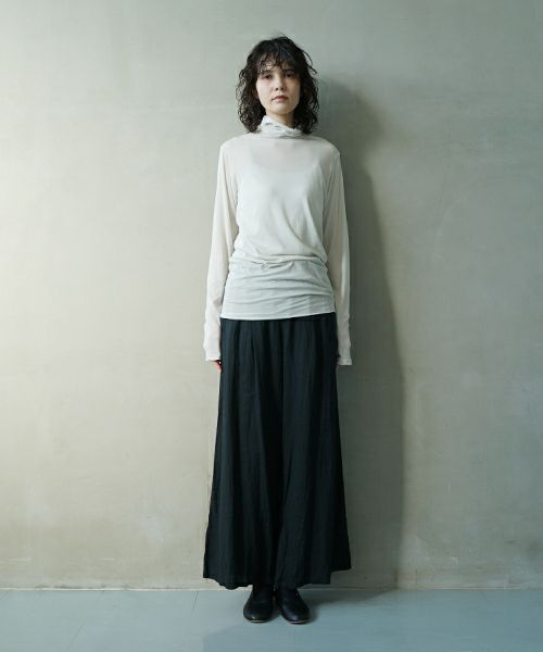 suzuki takayukiスズキタカユキturtle-neck t-shirt ［s251-02/ICE GRAY]