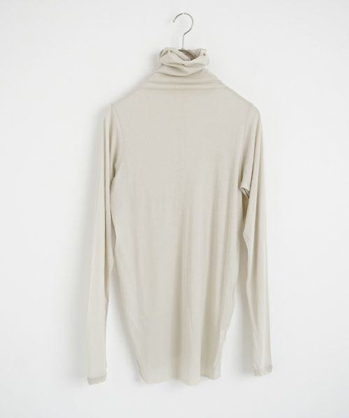 suzuki takayukiスズキタカユキturtle-neck t-shirt ［s251-02/ICE GRAY]