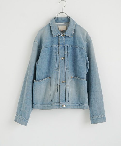 YOKO SAKAMOTO ヨーコサカモトPLEATS BLOUSE[LIGHT INDIGO/YS-25SS-10] デニムブルゾン