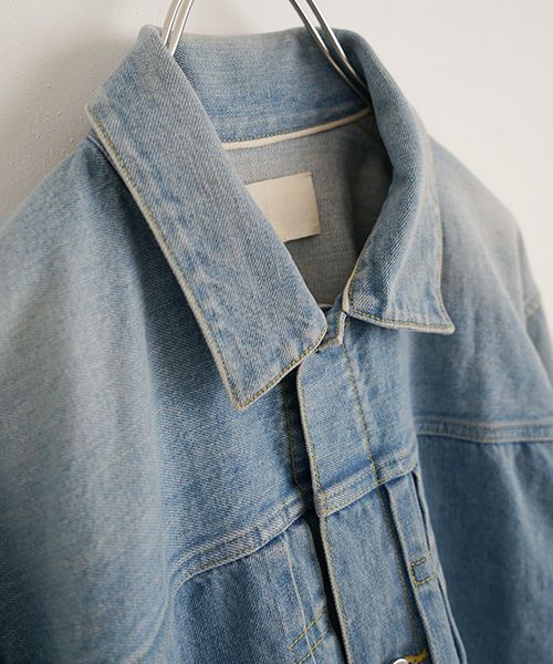 YOKO SAKAMOTO ヨーコサカモトPLEATS BLOUSE[LIGHT INDIGO/YS-25SS-10] デニムブルゾン