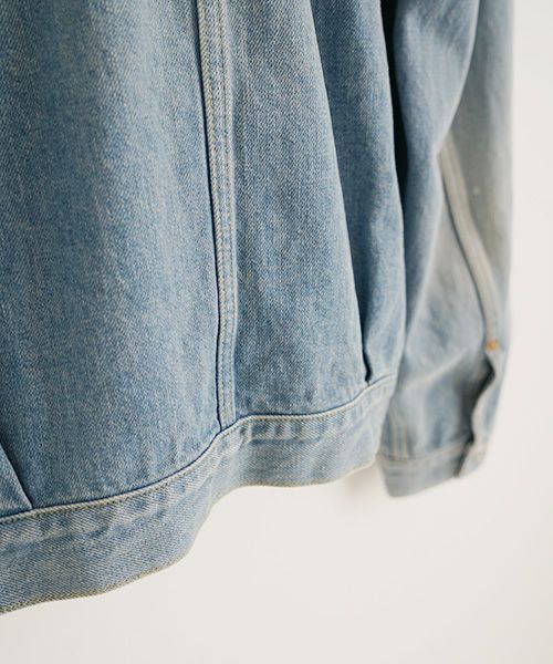YOKO SAKAMOTO ヨーコサカモトPLEATS BLOUSE[LIGHT INDIGO/YS-25SS-10] デニムブルゾン
