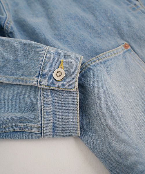 YOKO SAKAMOTO ヨーコサカモトPLEATS BLOUSE[LIGHT INDIGO/YS-25SS-10] デニムブルゾン