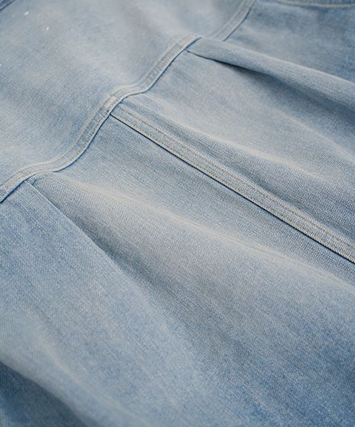 YOKO SAKAMOTO ヨーコサカモトPLEATS BLOUSE[LIGHT INDIGO/YS-25SS-10] デニムブルゾン