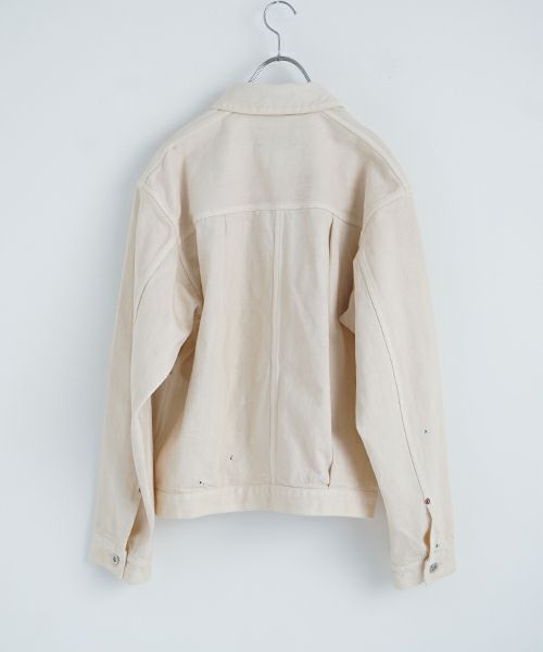 YOKO SAKAMOTO ヨーコサカモトPLEATS BLOUSE[PAINTER WHITE/YS-25SS-10] デニムブルゾン