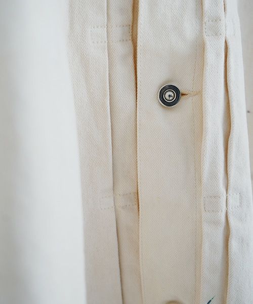 YOKO SAKAMOTO ヨーコサカモトPLEATS BLOUSE[PAINTER WHITE/YS-25SS-10] デニムブルゾン