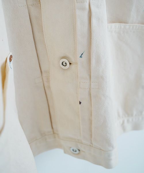 YOKO SAKAMOTO ヨーコサカモトPLEATS BLOUSE[PAINTER WHITE/YS-25SS-10] デニムブルゾン