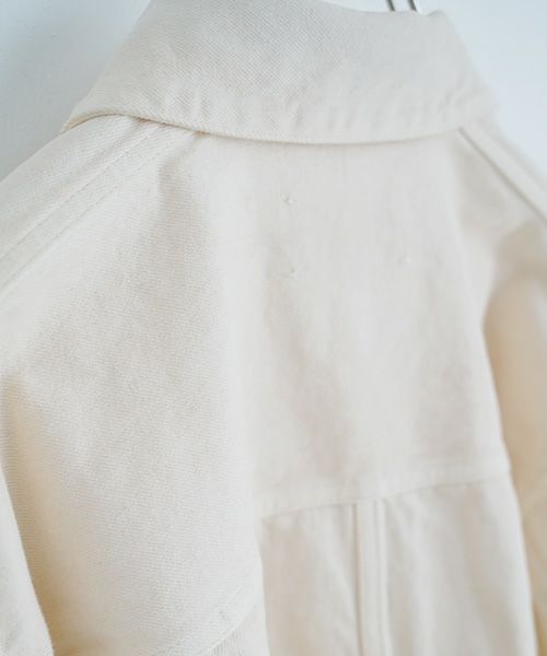 YOKO SAKAMOTO ヨーコサカモトPLEATS BLOUSE[PAINTER WHITE/YS-25SS-10] デニムブルゾン