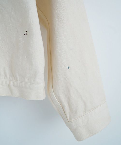 YOKO SAKAMOTO ヨーコサカモトPLEATS BLOUSE[PAINTER WHITE/YS-25SS-10] デニムブルゾン