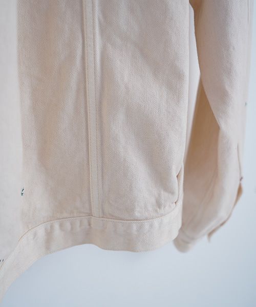 YOKO SAKAMOTO ヨーコサカモトPLEATS BLOUSE[PAINTER WHITE/YS-25SS-10] デニムブルゾン