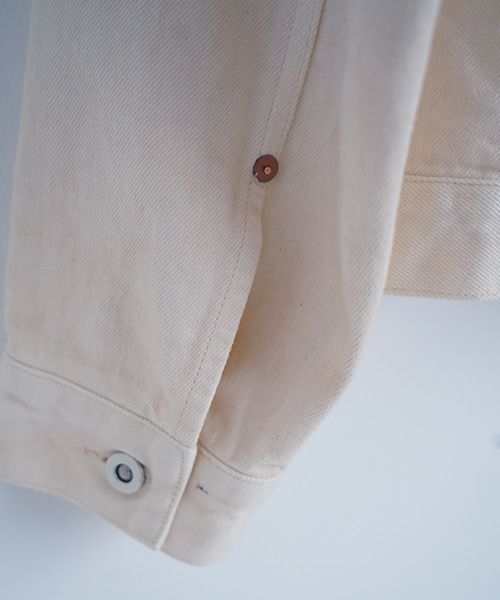 YOKO SAKAMOTO ヨーコサカモトPLEATS BLOUSE[PAINTER WHITE/YS-25SS-10] デニムブルゾン