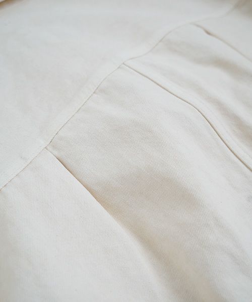 YOKO SAKAMOTO ヨーコサカモトPLEATS BLOUSE[PAINTER WHITE/YS-25SS-10] デニムブルゾン