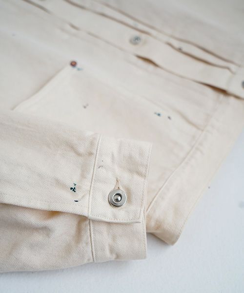 YOKO SAKAMOTO ヨーコサカモトPLEATS BLOUSE[PAINTER WHITE/YS-25SS-10] デニムブルゾン