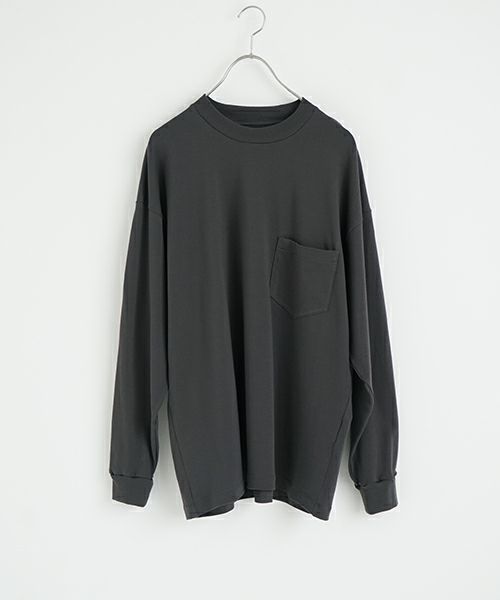 YOKO SAKAMOTO ヨーコサカモトBIG L/S POCKET T-SHIRT[GRAY/YS-25SS-88] ロングTシャツ