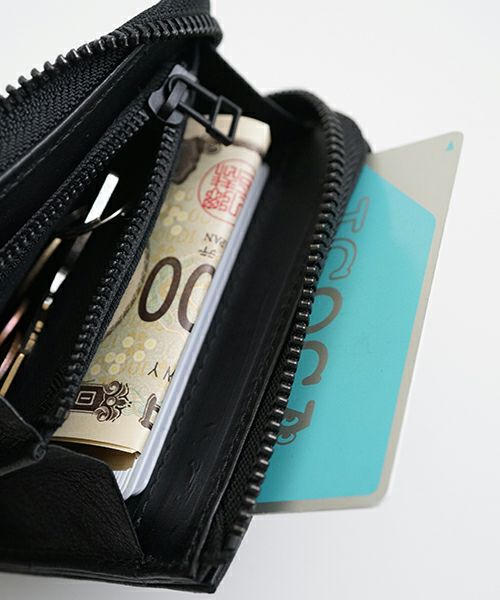 VUヴウ zip card case [BLACK] vu-product-B18