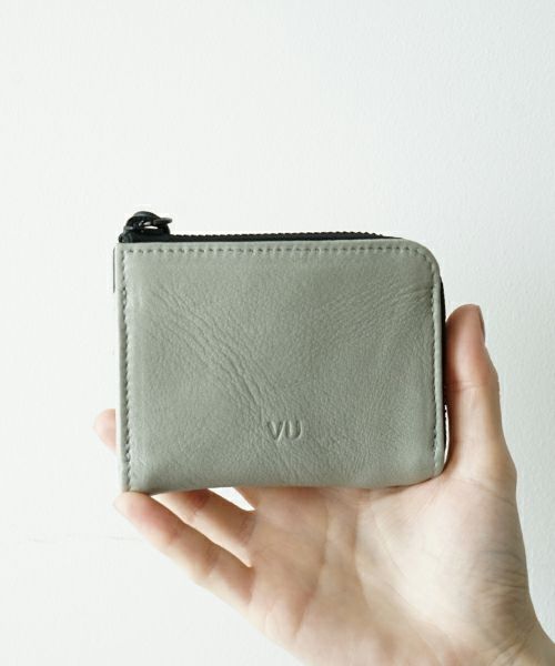 VUヴウ zip card case [GREEN GRAY] vu-product-B18