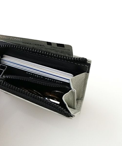 VUヴウ zip card case [GREEN GRAY] vu-product-B18