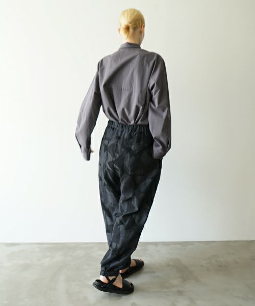 VUヴウgeometric easy tapered pants [BLACK×STEEL] vu-pnt-008