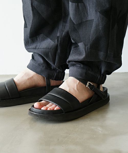 VUヴウgeometric easy tapered pants [BLACK×STEEL] vu-pnt-008