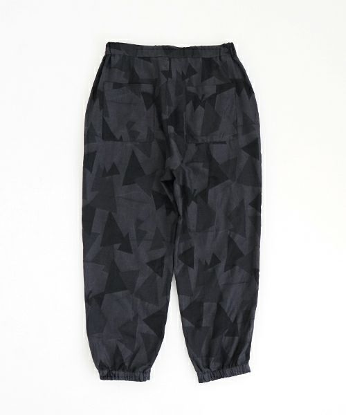 VUヴウgeometric easy tapered pants [BLACK×STEEL] vu-pnt-008