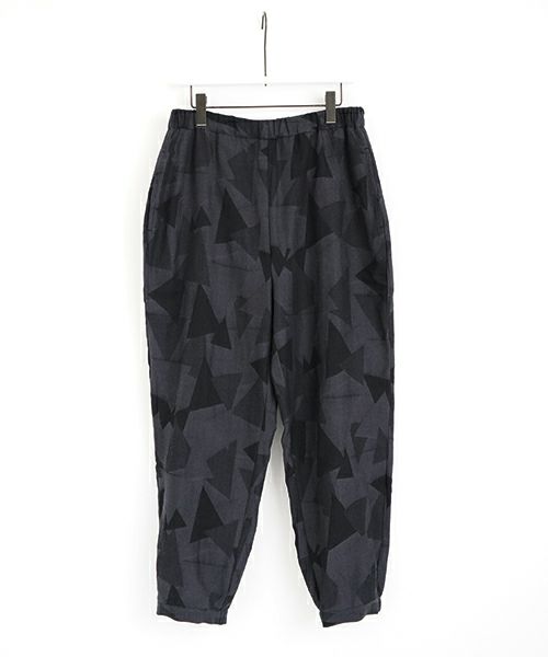 VUヴウgeometric easy tapered pants [BLACK×STEEL] vu-pnt-008