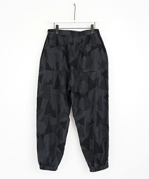 VUヴウgeometric easy tapered pants [BLACK×STEEL] vu-pnt-008